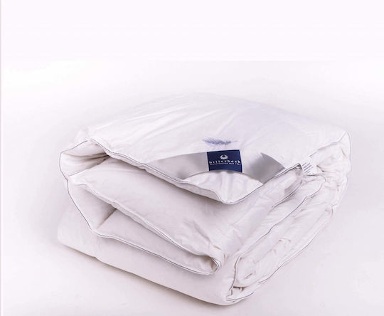 Billerbeck Pilotă Dublu De Puf 200x220cm Virgin Satin Casettino Alb
