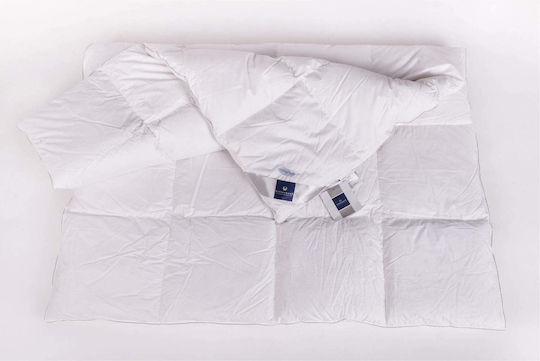 Billerbeck Pilotă Dublu De Puf 200x220cm Virgin Satin Casettino Alb