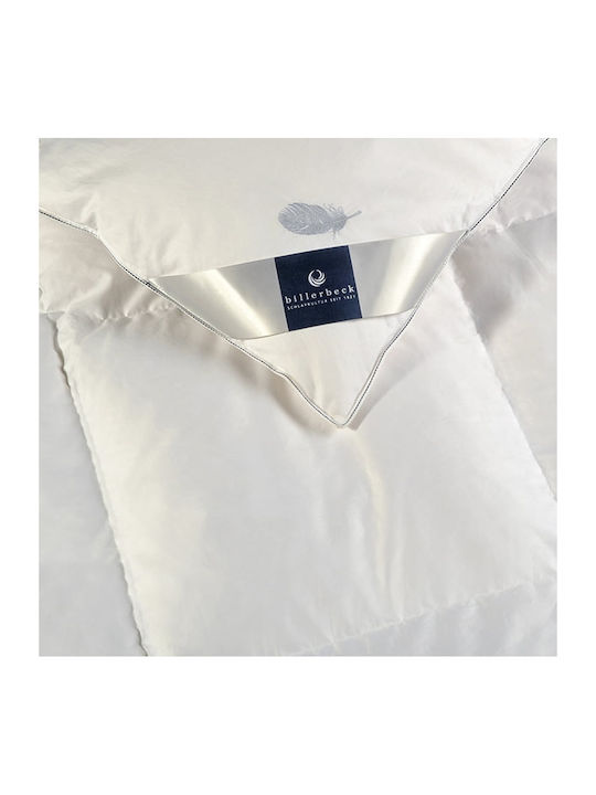 Billerbeck Pilotă Single De Puf 135x200cm Virgin Satin Casettino Alb