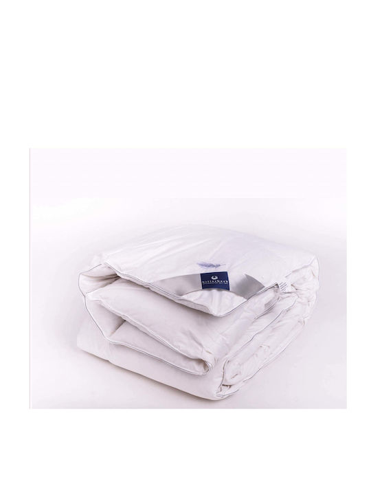 Billerbeck Pilotă Single De Puf 135x200cm Virgin Satin Casettino Alb
