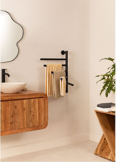 Create Șină electrică pentru prosoape 80W 63x47cm Negru