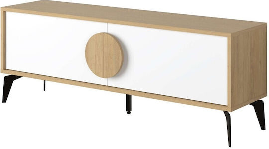 Έπιπλο Τηλεόρασης Gora Sapphire Oak - Λευκό Μ140xΠ35.6xΥ51cm