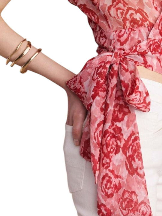 Γυναικείο Crop Top Floral Red