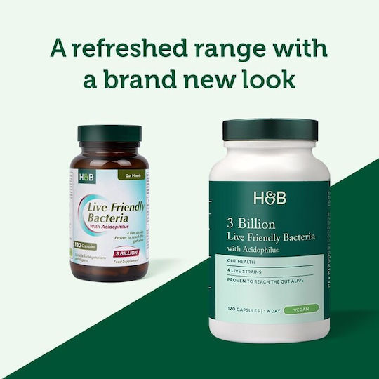 Holland & Barrett 3 Billion Live Friendly Bacteria with Acidophilus Probiotics 120 caps