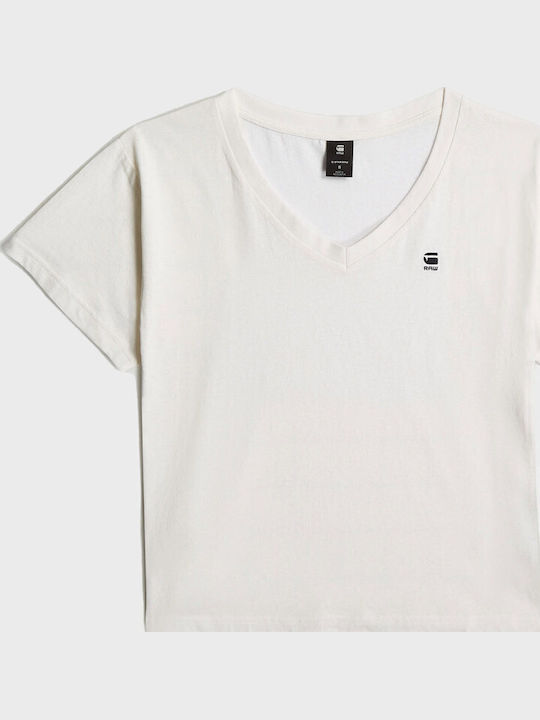 Damen Baumwoll Top Ärmellos mit V-Ausschnitt Off-White