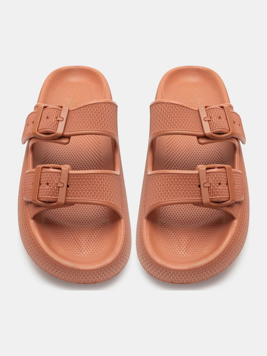 Women's Flat Sandals in Brown Color