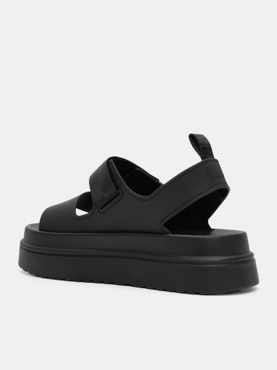 Women's Flat Sandals Flatforms in Black Color