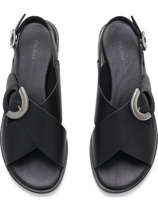 Sandale Casual Damă Din Piele Negru