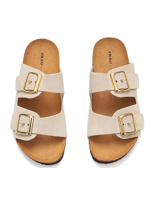 Flache Sandalen für Damen in Braun Farbe