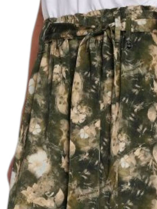 Women's Fabric Trousers Floral Multicolor
