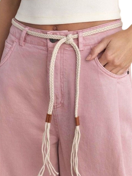 Women's Fabric Trousers Pink