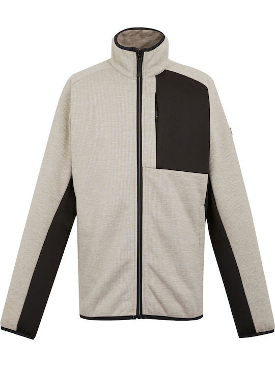 Full Cardigan Fleece pentru Bărbați Gri
