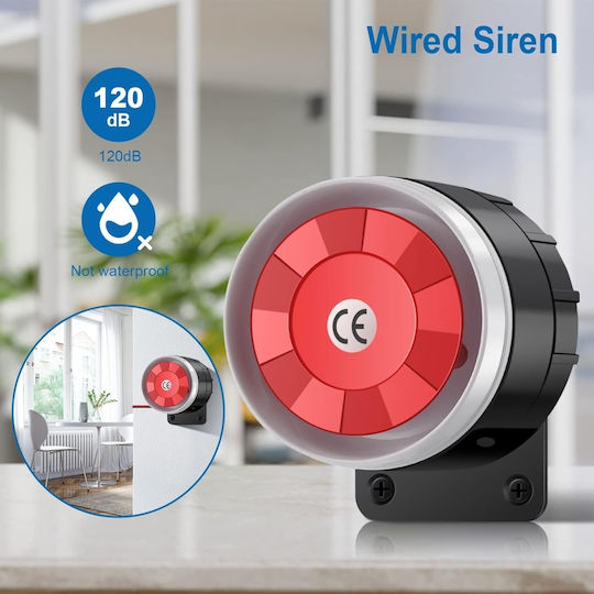 Sistem de alarmă 4G, 17 piese, control de la distanță fără fir prin apel SMS, alarmă sirenă 120dB, senzor de ușă, senzor de protecție pentru animale de companie, casă, apartament, garaj