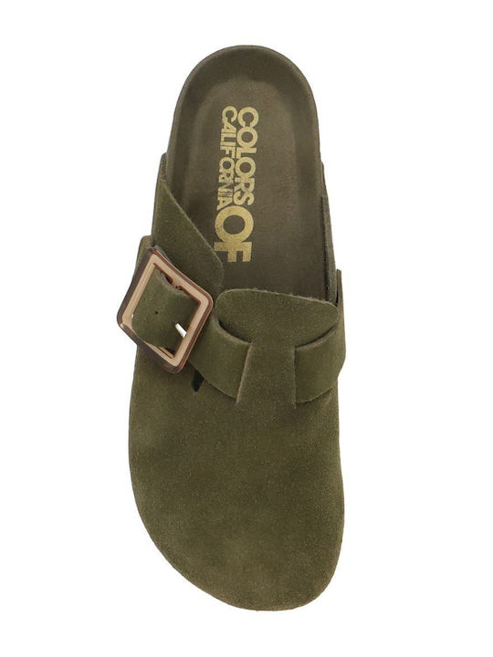 Flat Mules σε Χακί Χρώμα