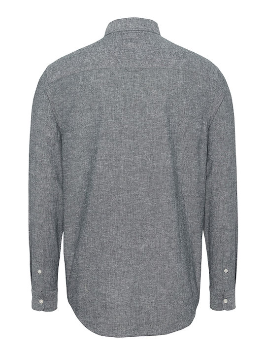 Langärmlig Leinen Hemd Blue