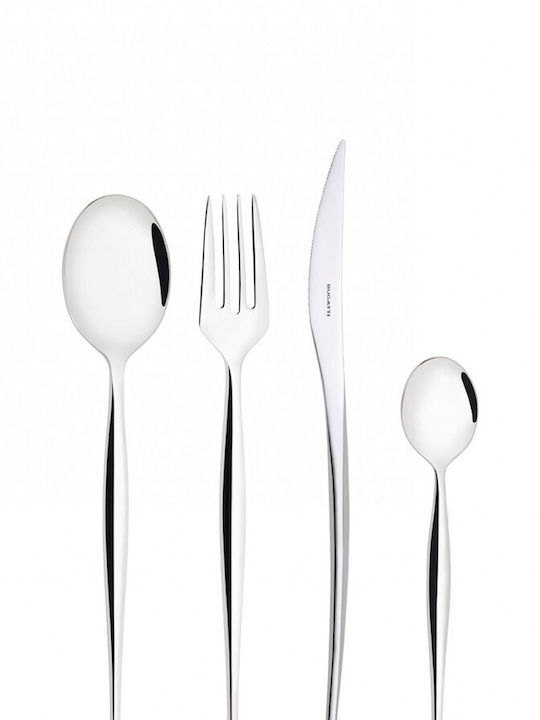Casa Bugatti Natura Set de Tacâmuri Inoxidabil Gri 24buc