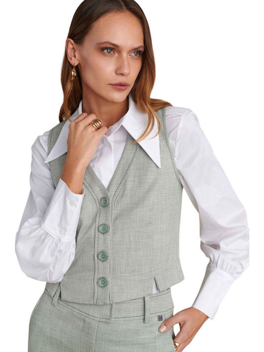Light Khaki Γυναικείο Γιλέκο