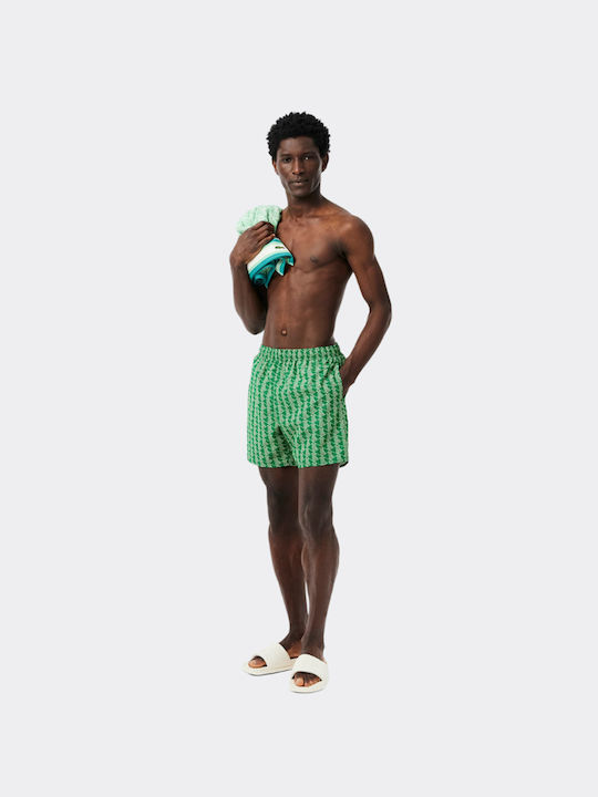 Lacoste Men's Swimwear Shorts GREEN with Patterns