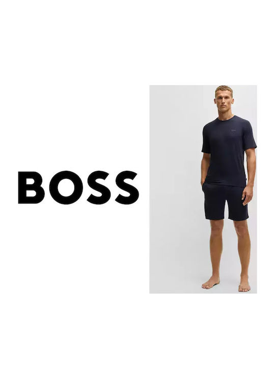 Boss Χειμερινή Ανδρική Πιτζάμα Μπλε
