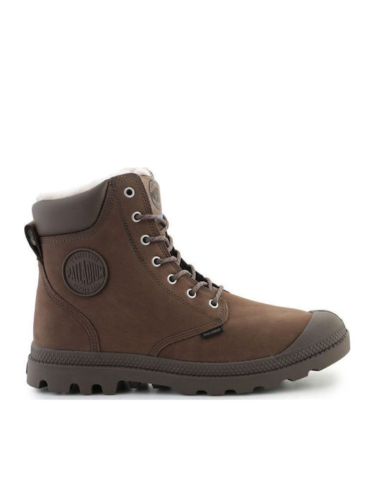 Palladium Pampa Ανδρικά Ορειβατικά Μποτάκια Αδιάβροχα Καφέ