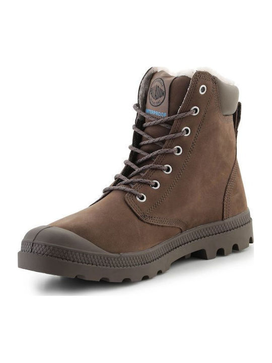 Palladium Pampa Ανδρικά Ορειβατικά Μποτάκια Αδιάβροχα Καφέ