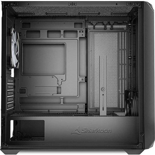 Sharkoon MK2 RGB Gaming Micro Tower Computer Case with Side Window Black