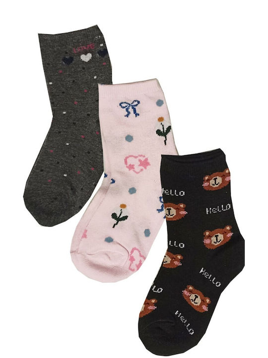 Join Kindersocken Pink - Grey 3 Paar