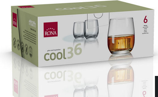 Rona Set of Glasses for White and Red Wine made of Crystal Stemmed 30pcs