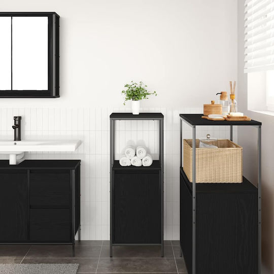 vidaXL Cabinet de baie L36xA35xÎ95cm Negru