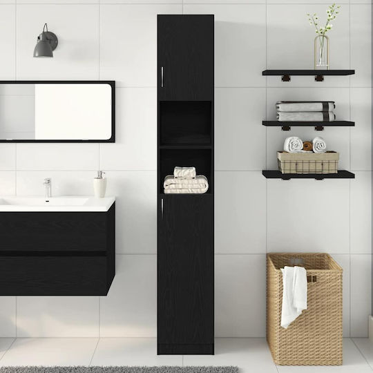 vidaXL Στήλη Μπάνιου Δαπέδου Μ32xΒ25.5xΥ190cm Δρυς