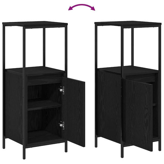 vidaXL Cabinet de baie L36xA35xÎ95cm Negru