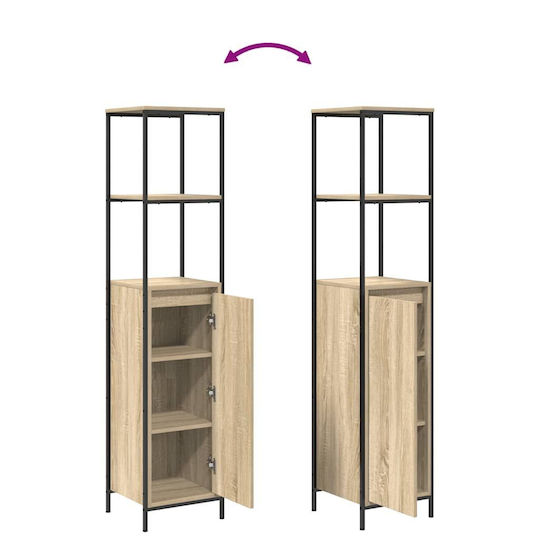 vidaXL Dulap Coloană Pentru Baie Pardoseală M36xA35xÎ165cm Sonoma