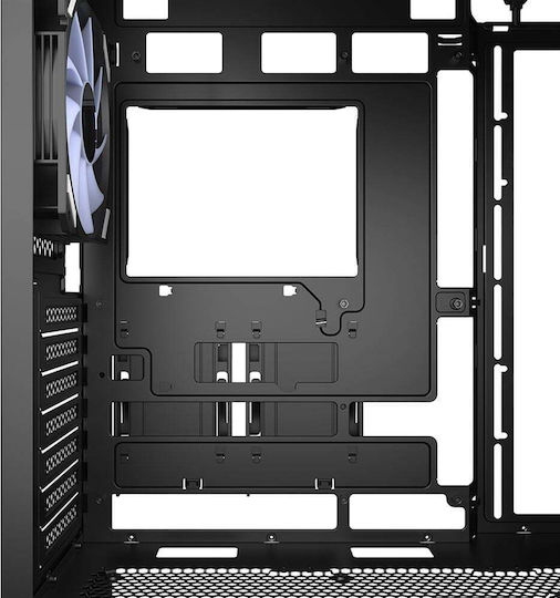 Sharkoon AK4W RGB Strip Gaming Midi Tower Κουτί Υπολογιστή με Πλαϊνό Παράθυρο Μαύρο