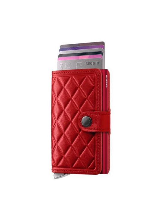 Secrid Premium Miniwallet Men's Leather Wallet with RFID Red