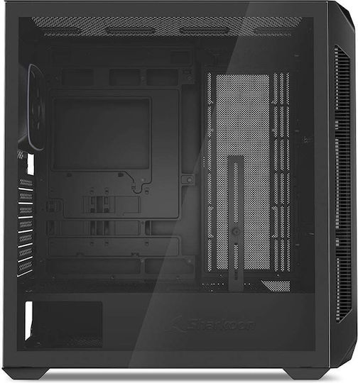 Sharkoon AK5G RGB Gaming Midi Tower Computer Case with Side Window Black