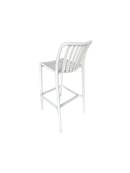 Gartenhocker Für Außenbereich Aus Polypropylen Sticky Weiß 47x38x103,5cm