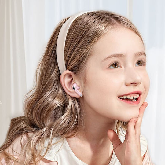 Hoco EW112 Kids Ohrstöpsel Bluetooth-Freisprecheinrichtung Kopfhörer mit Ladeetui Rosa