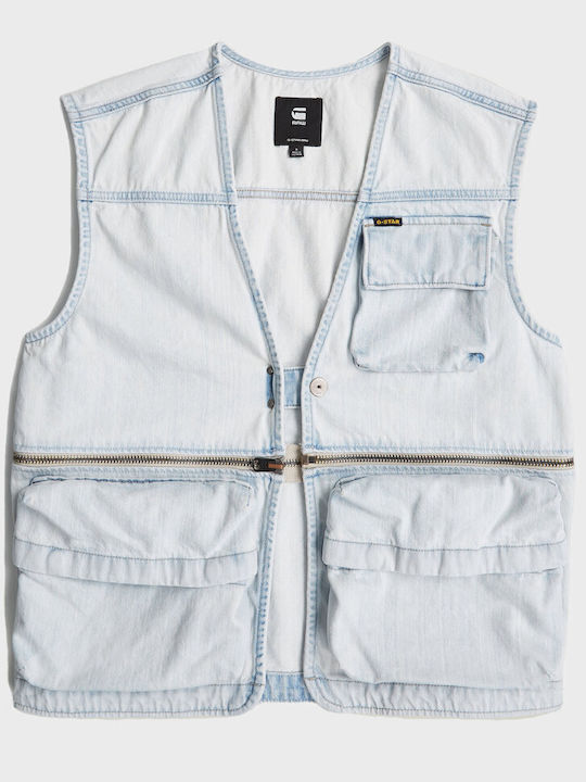 Mega Modular Kurz Damen Jeansjacke Bleached Denim