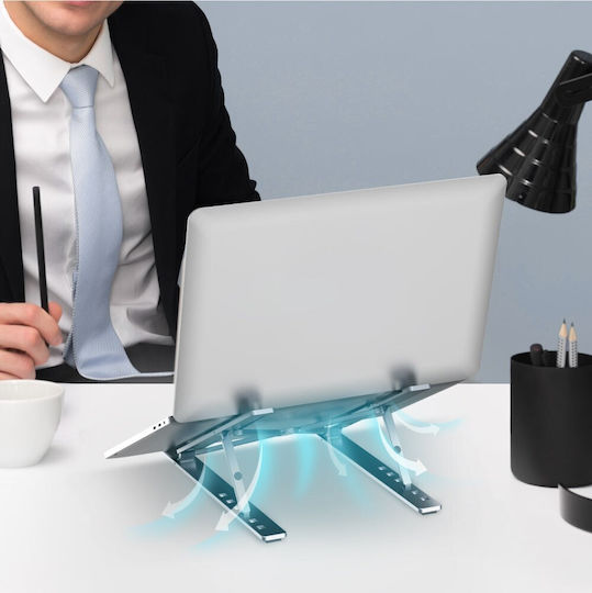 Unitek Βάση Στήριξης για Laptop Ασημί (OT155SL)