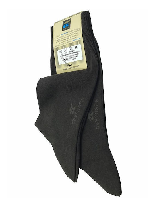 2-pack Pournara Men's Cotton Socks Anthracite Code 2113-72