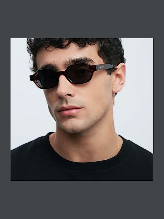 Meller Cumbi Unisex Γυαλιά Ηλίου με Μαύρο Κοκκάλινο Σκελετό και Μπλε Polarized Φακό