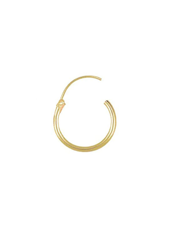 Bode Men's Earrings Hoops made of Silver Gold Plated 10mm