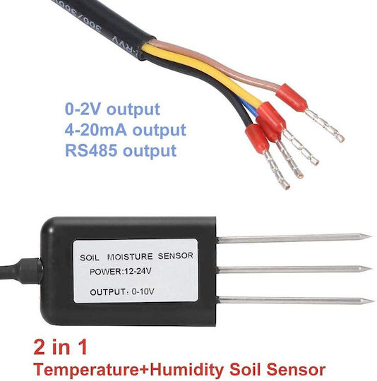 Abs 0-10v 2-in-1 Soil Temperature Humidity Sensor Soil Moisture Sensor Transmitter