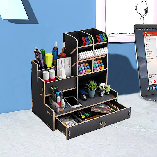 Lemnos Organizator de birou Konamo în Culoare Negru 25x5x15cm