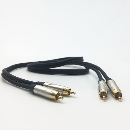 Cobra Hi-fi Proline Pro 2x Male Rca To 2x Male Rca 6m Professional Cable Επαγγελματικό Καλώδιο 2x Αρσενικά Rca 2x Αρσενικά Rca 6 Μέτρα Cl065-06