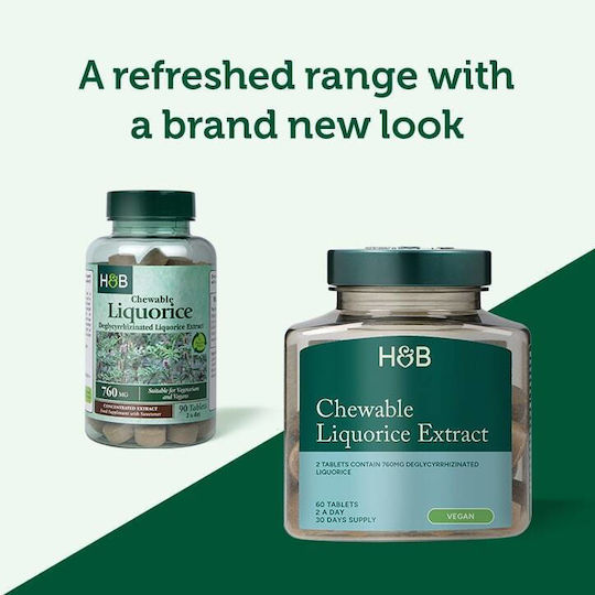 Holland & Barrett Chewable Liquorice Extract 760mg 90 μασώμενες ταμπλέτες
