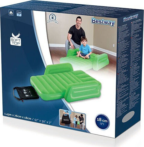 Bestway Aufblasbares Camping-Luftmatratze Einzel Lilʼ Traveller 145x76x18cm Grün