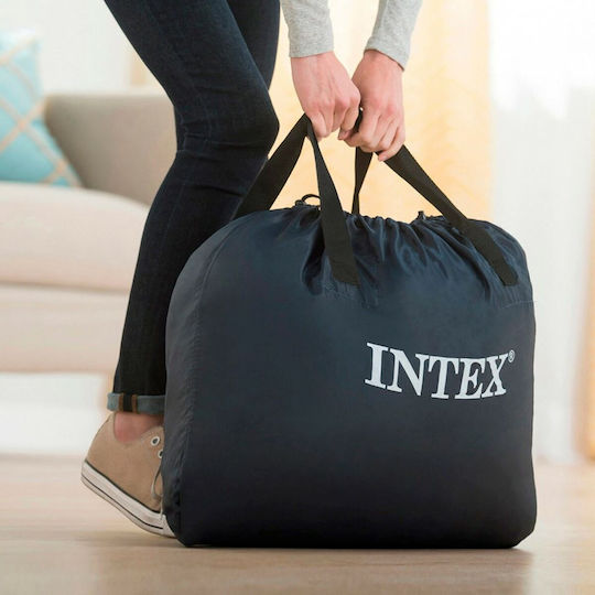 Intex Air Mattress Double with Integrated Electric Pump Deluxe Ultra Plush 236x152x86cm