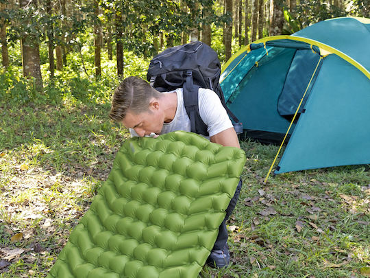 Bestway Single Camping Sleeping Mat 188x58.5cm Thickness 6.5cm in Green color