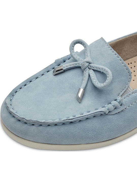 Women's Moccasins in Light Blue Color
